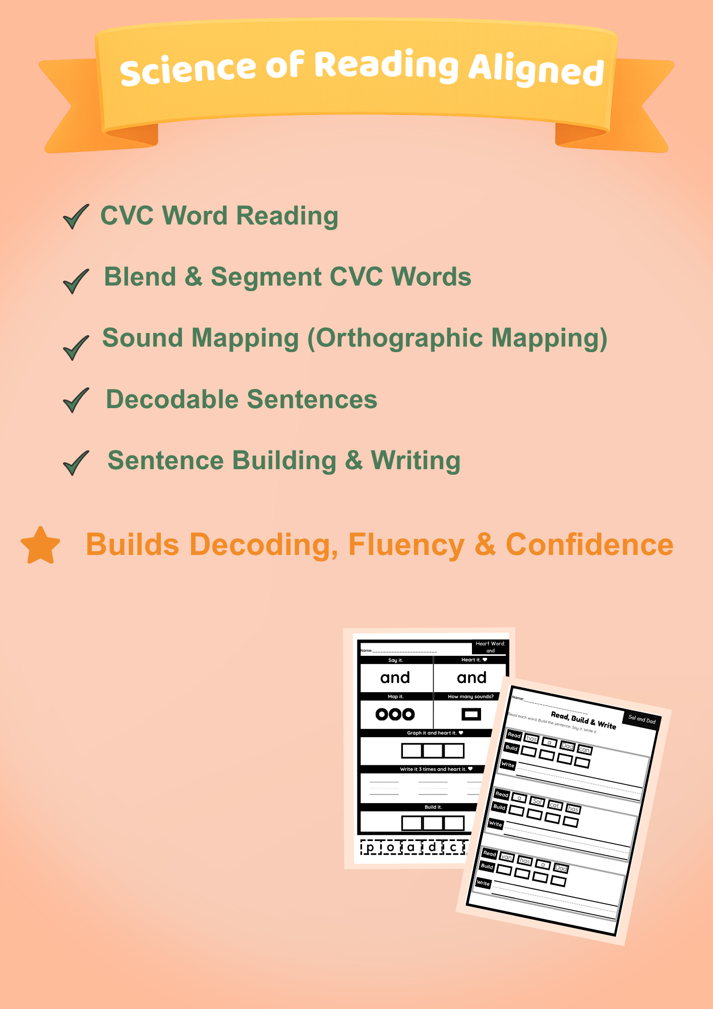Short A CVC Activities | Decodable Phonics Worksheets & Games | Sor Aligned