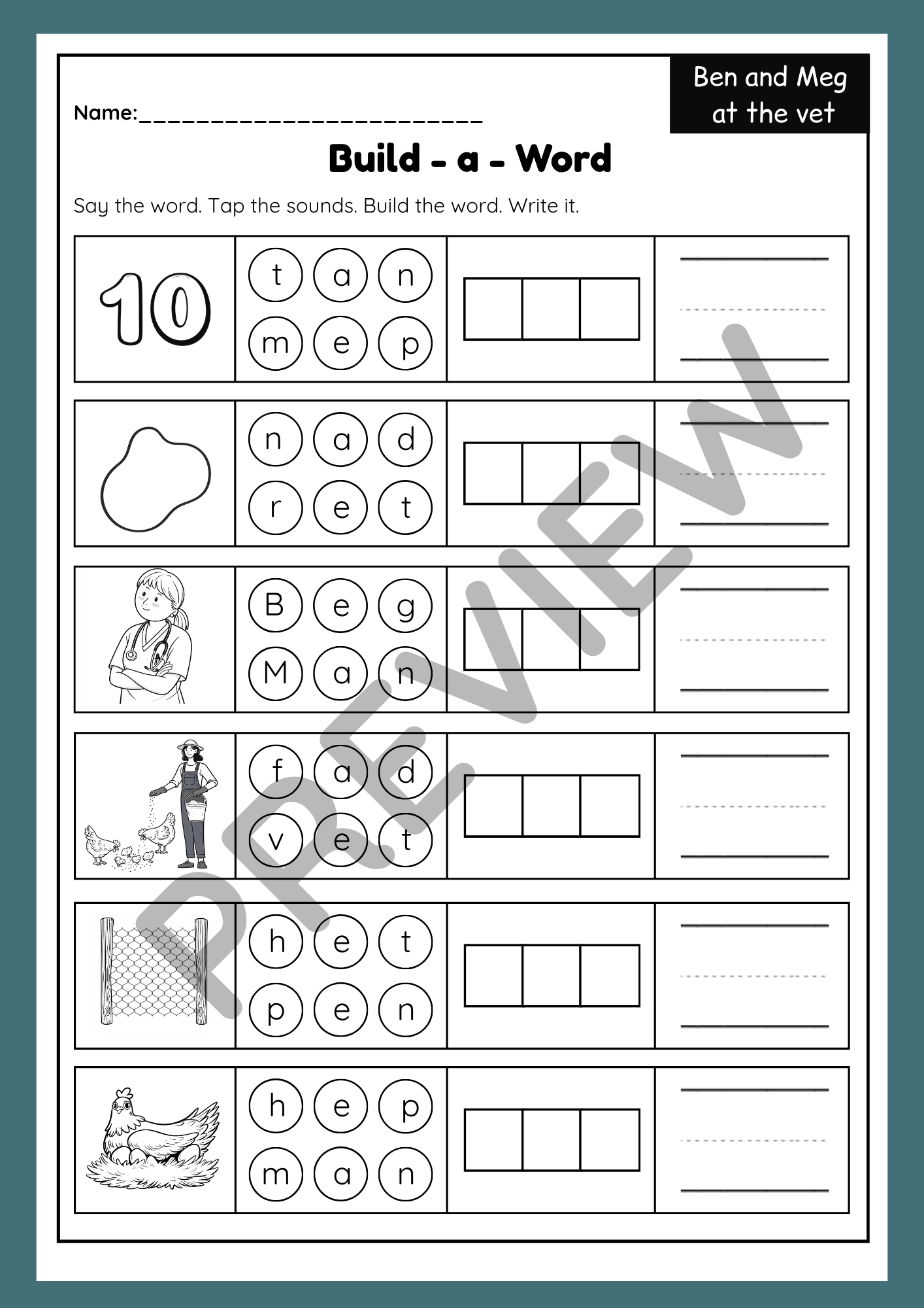 Short E CVC Activities | Decodable Phonics Worksheets & Games | Sor Aligned