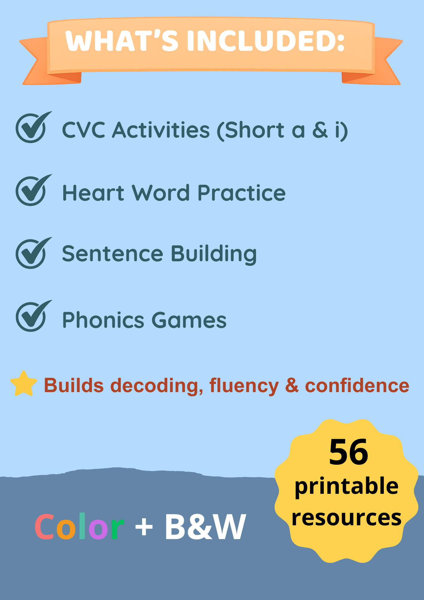 Short I CVC Activities | Short A Review | Phonics Worksheets & Games | k -1