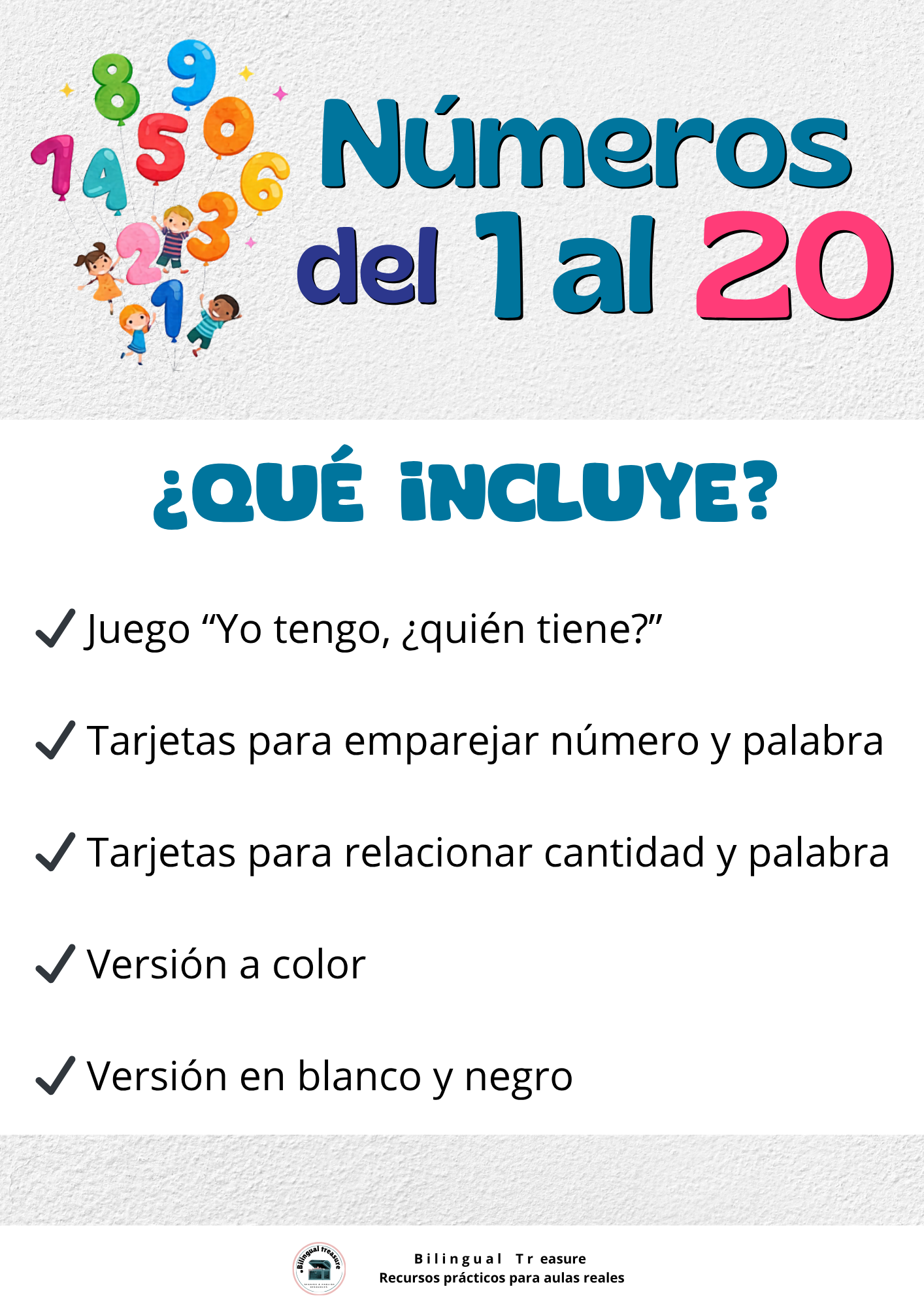 Números del 1 al 20 | Yo Tengo Quién Tiene | Actividades Manipulativas