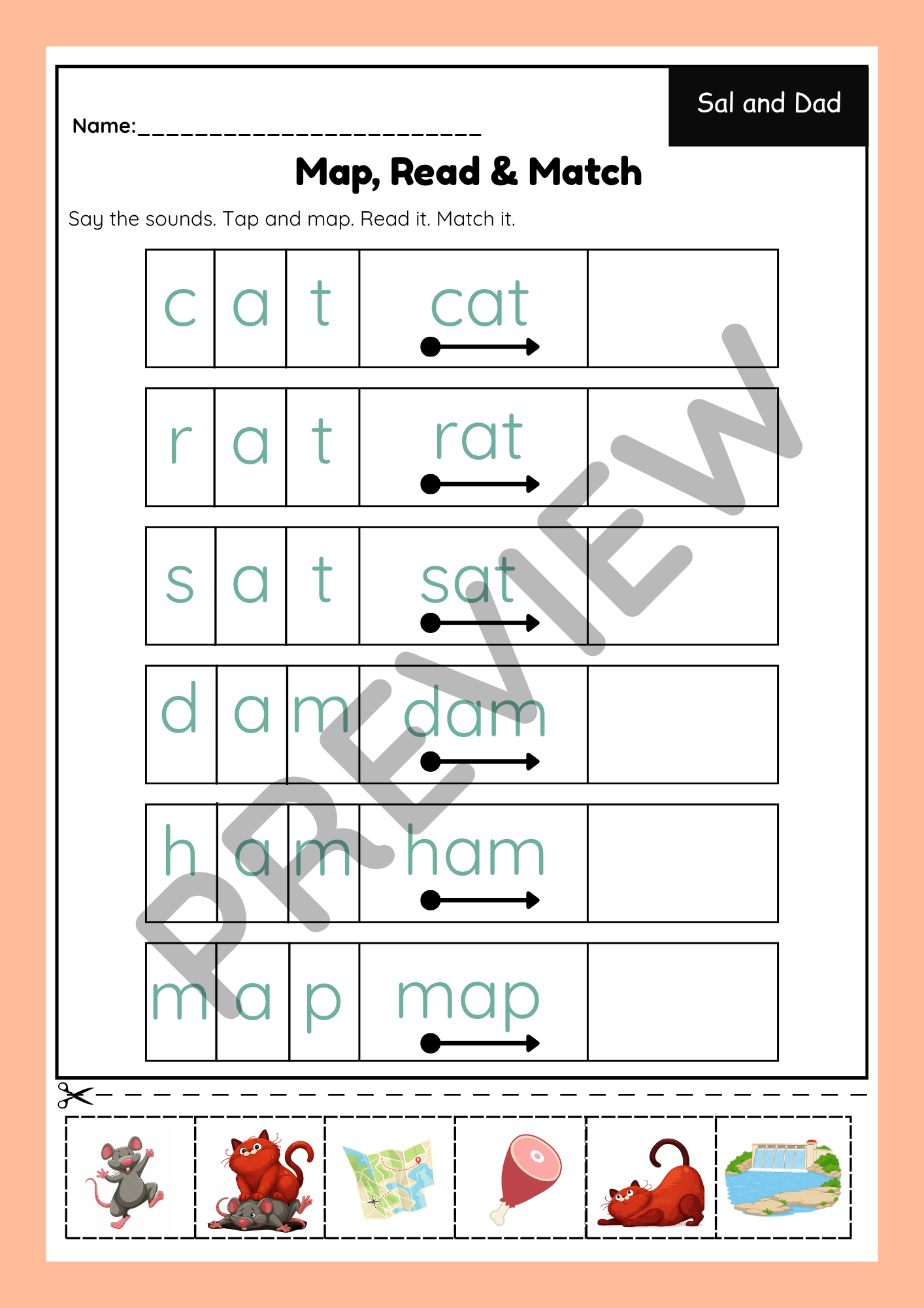 Short A CVC Activities | Decodable Phonics Worksheets & Games | Sor Aligned