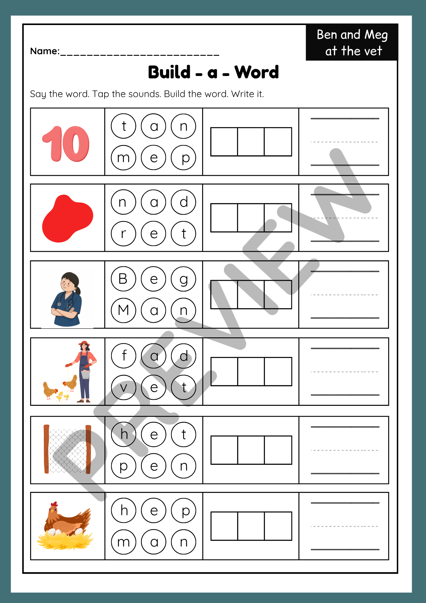 Short E CVC Activities | Decodable Phonics Worksheets & Games | Sor Aligned