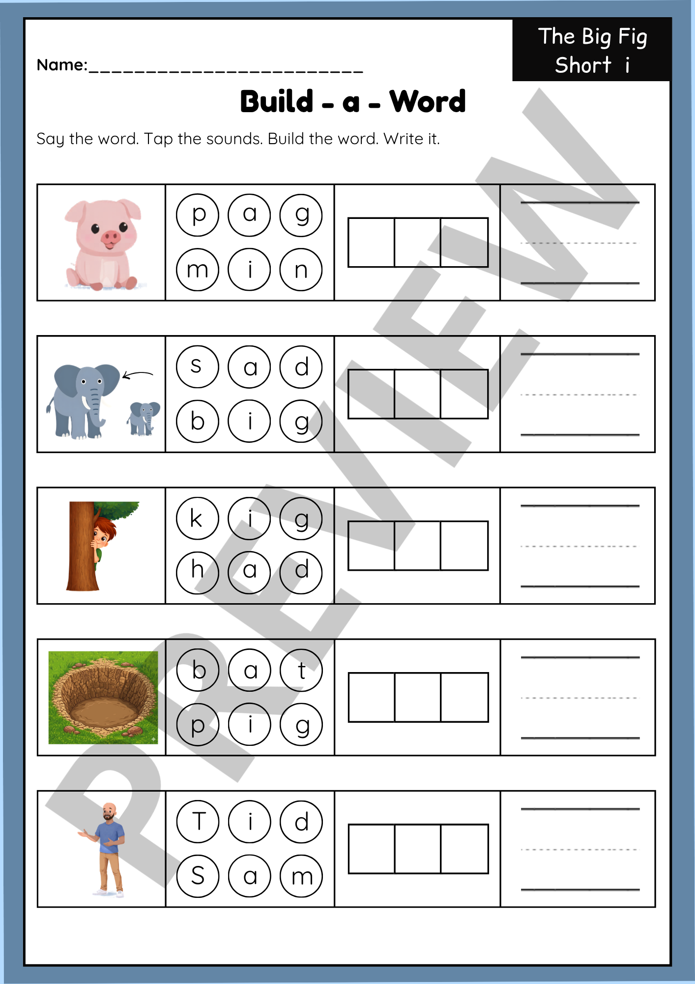 Short I CVC Activities | Short A Review | Phonics Worksheets & Games | k -1