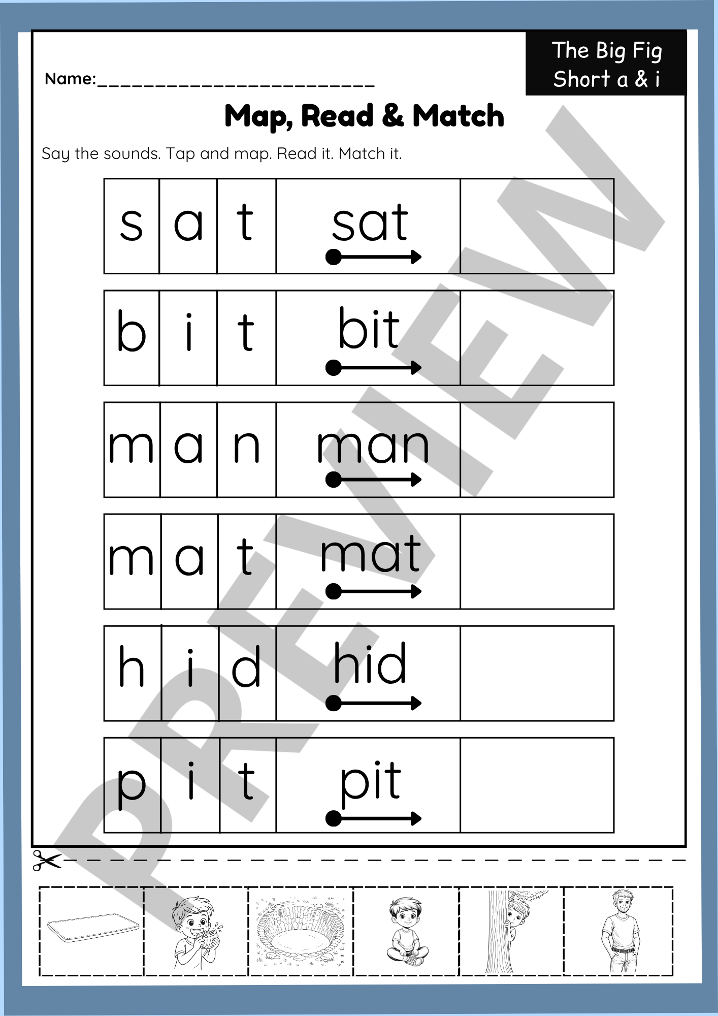 Short I CVC Activities | Short A Review | Phonics Worksheets & Games | k -1