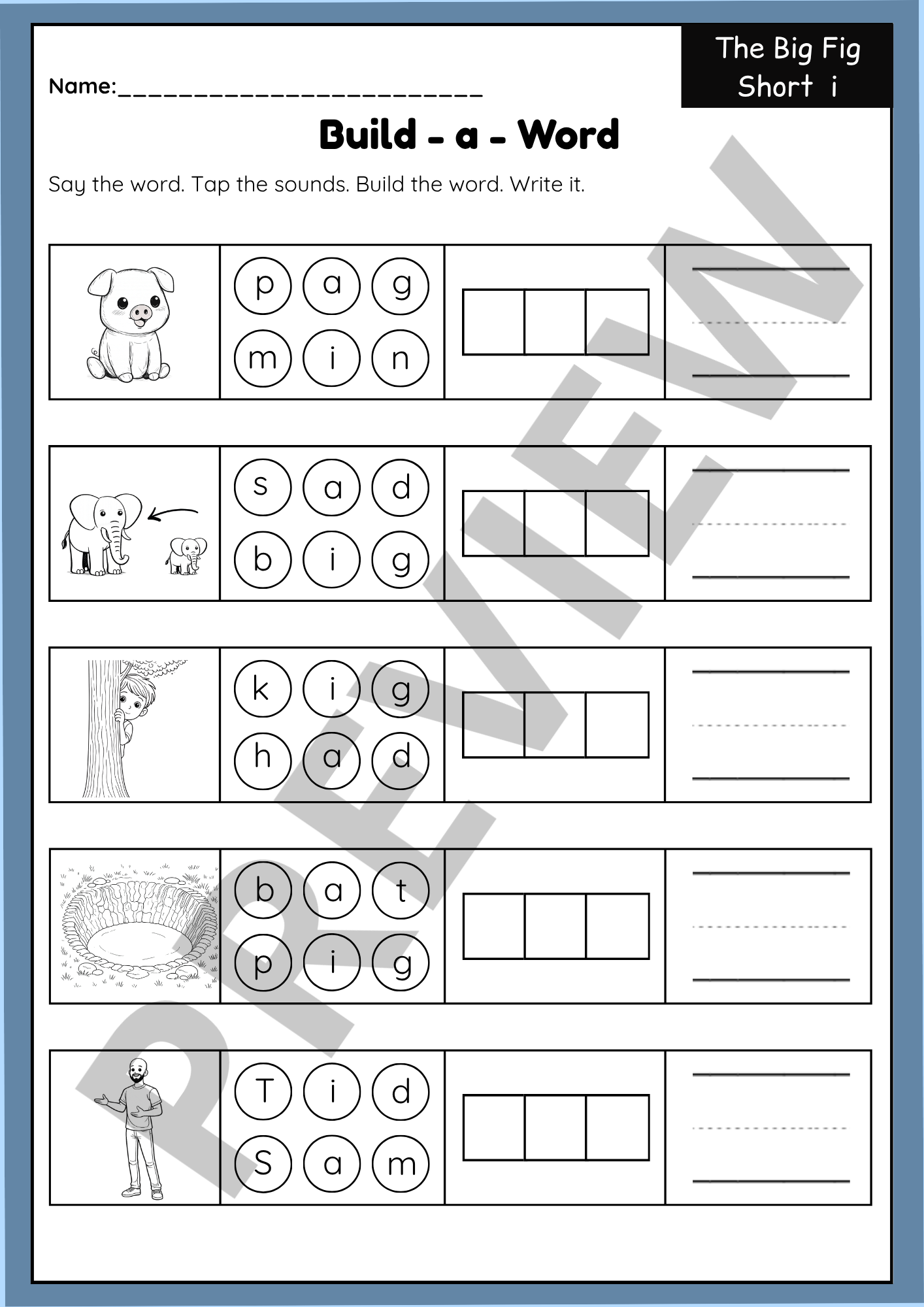 Short I CVC Activities | Short A Review | Phonics Worksheets & Games | k -1