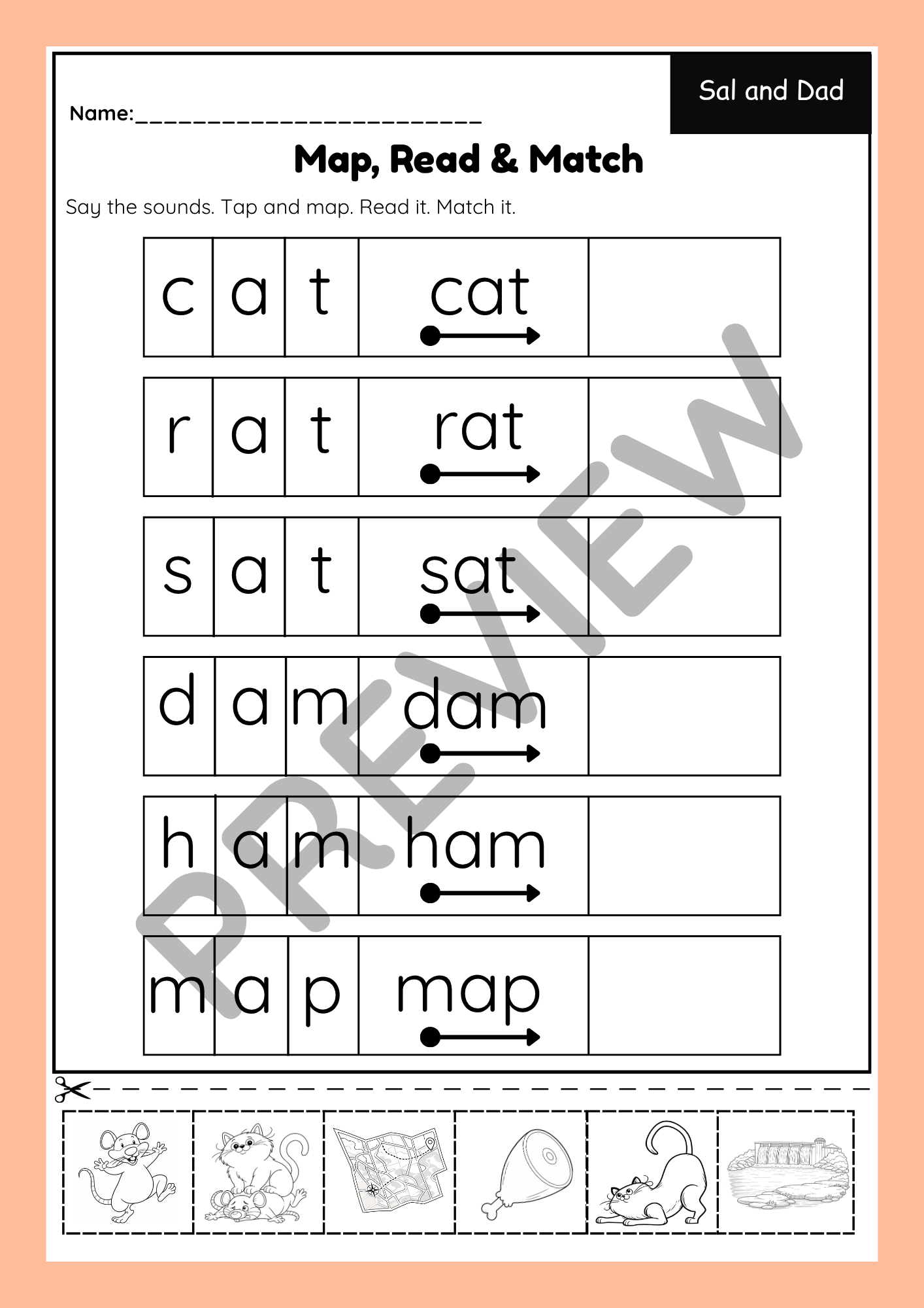 Short A CVC Activities | Decodable Phonics Worksheets & Games | Sor Aligned