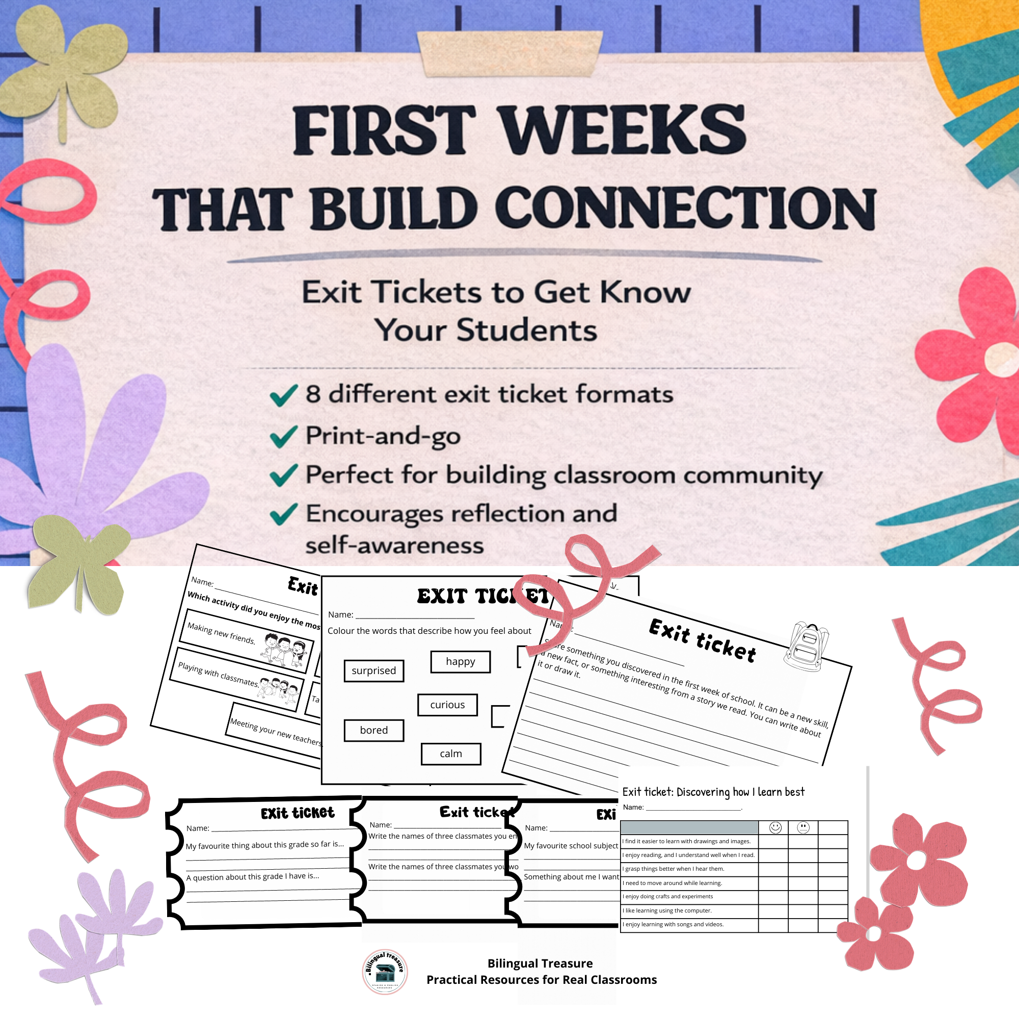 Exit Tickets for the First Weeks of School